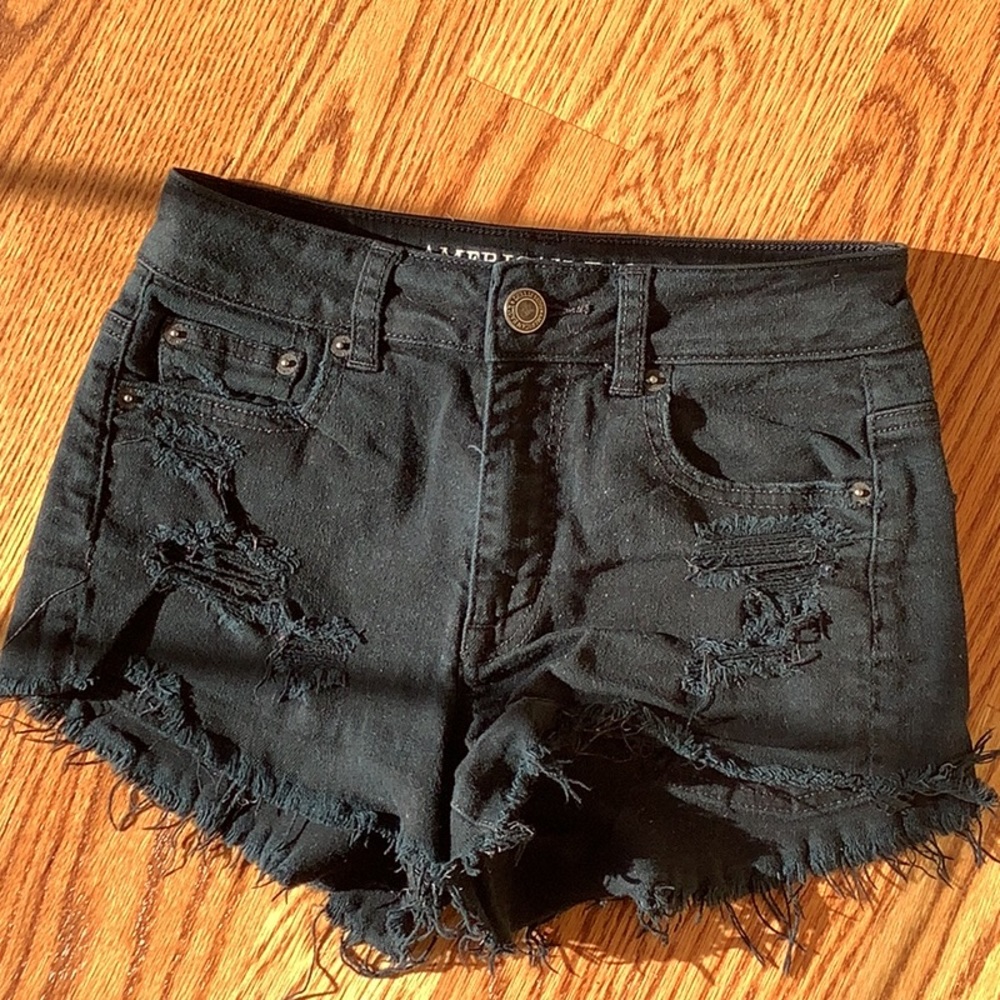 American Eagle Grunge High Waisted Stretch Shorts